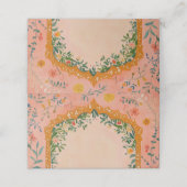 Carte De Placement Boho Summer Pink Floral (Extérieur déplié)