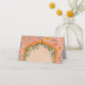 Carte De Placement Boho Summer Pink Floral (Dos)