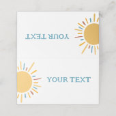 Carte De Placement Boho Sun Baby shower alimentaire personnalisé Tent (Extérieur déplié)