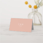 Carte De Placement Boho teintée feuille rose wreath moderne mariage c (Dos)