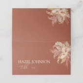 Carte De Placement Boho Terracotta moderne Mariage rustique (Extérieur déplié)