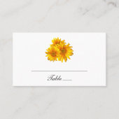 Carte De Placement Boho Tournesol Pays Jaune Fête de Mariage Floral (Devant)