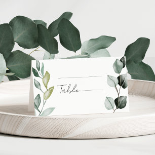 Carte De Placement Boho Verdure Aquarelle Eucalyptus Mariage