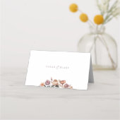 Carte De Placement Boho violet Rose plié Mariage Place Card (Dos)