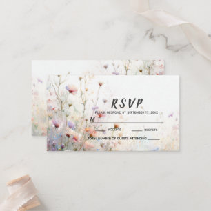 Carte De Placement Boho Watercolor Fleur sauvage Floral Personnaliser