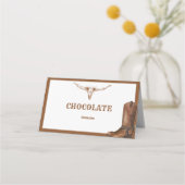 Carte De Placement Boho Western Cowboy Mariage buffet Mini cupcake (Devant)