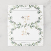 Carte De Placement Bois Animaux Baby shower verdoyant Anniversaire (Extérieur déplié)