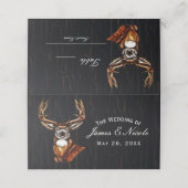 Carte De Placement Bois de bois Cerf Rustique Pays Numéro de tableau (Extérieur déplié)