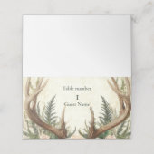 Carte De Placement Bois de bois rustique de bois de cerf (Extérieur déplié)