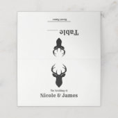 Carte De Placement Bois de Cerf Rustique Mariage Table Place Siège (Extérieur déplié)