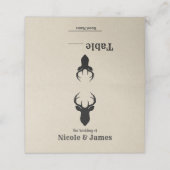 Carte De Placement Bois de Cerf Rustique Mariage Table Place Siège (Extérieur déplié)