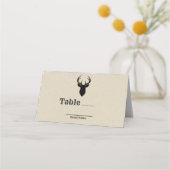 Carte De Placement Bois de Cerf Rustique Mariage Table Place Siège (Dos)