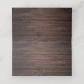 Carte De Placement Bois rustique Blanc Floral Chaîne Lumières Place C (Intérieur déplié)