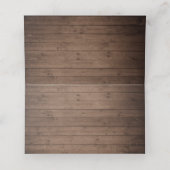 Carte De Placement Bois rustique Bleu Hydrangée Éclairage à cordes Ma (Intérieur déplié)