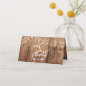 Carte De Placement Bois rustique et Mariage campagnard lumineux (Dos)