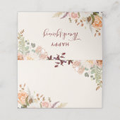 Carte De Placement Bon thanksgiving botanique d'automne floral (Extérieur déplié)