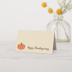 Carte De Placement Bon thanksgiving Citrouille rustique