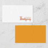 Carte De Placement Bon thanksgiving d'automne Salutation (Devant / Derrière)