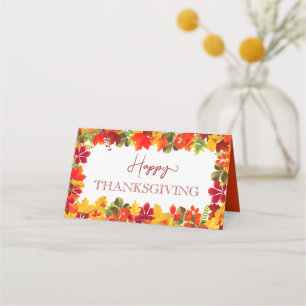 Carte De Placement Bon thanksgiving Dîner d'automne Fête