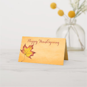 Carte De Placement Bon thanksgiving Message Automne Feuille Siège