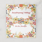 Carte De Placement Bon thanksgiving Table de siège et carte de voeux (Extérieur déplié)