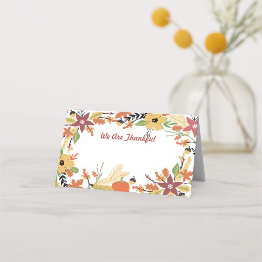 Carte De Placement Bon thanksgiving Table de siège et carte de voeux (Devant)