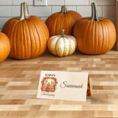 Carte De Placement Bon thanksgiving Woodland Plaqué Carte Place