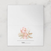 Carte De Placement Bonjour Bébé Ours Boho Douche (Extérieur déplié)