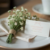 Carte De Placement Bonjour Bébé Pink Paris Eiffel Baby shower