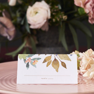 Carte De Placement Bonne aquarelle Florals Mariage Escort