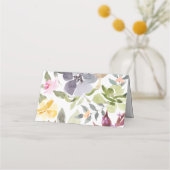 Carte De Placement Bonne aquarelle Florals Mariage Escort (Dos)