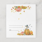 Carte De Placement Bonne Souris de sorcière en caricature Halloween m (Extérieur déplié)