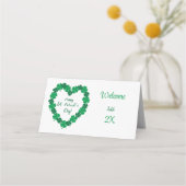 Carte De Placement Bonne St Patrick's Day Shamrock Heart Place Card (Dos)