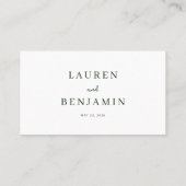 Carte De Placement Bordure Botanique Florale Joyeuse (Dos)