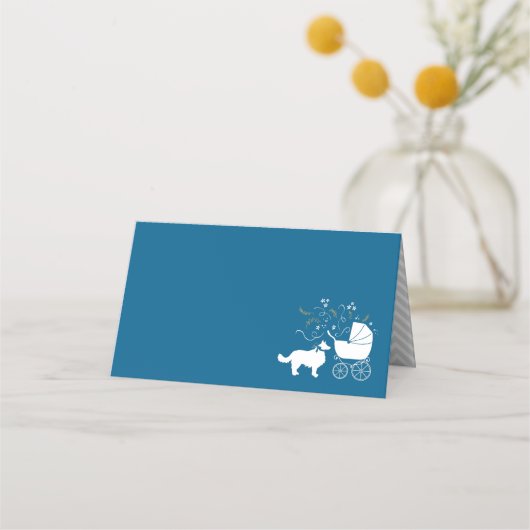 Carte De Placement Bordure Collie Chien Baby shower Chien Chien Chiot (Devant)