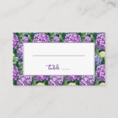 Carte De Placement Bordure de Fleur d'Hydrangea Violet Serein (Devant)