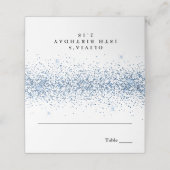 Carte De Placement Bordure de parties scintillant, bleu marine et bla (Extérieur déplié)