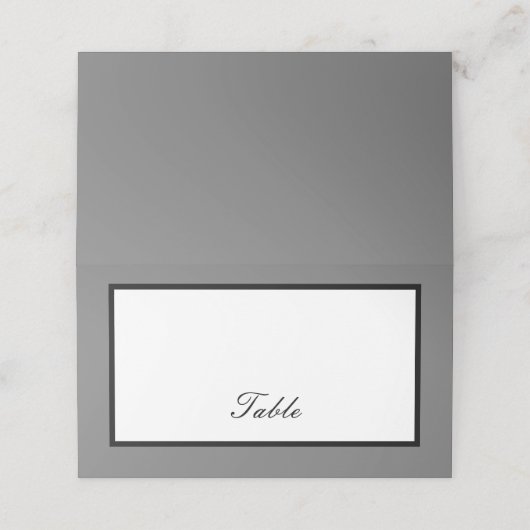 Carte De Placement Bordure noire gris carte de lieu classique (Extérieur déplié)