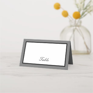 Carte De Placement Bordure noire gris carte de lieu classique