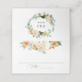 Carte De Placement Botanique Boho Neutral verdure Mariage floral (Extérieur déplié)