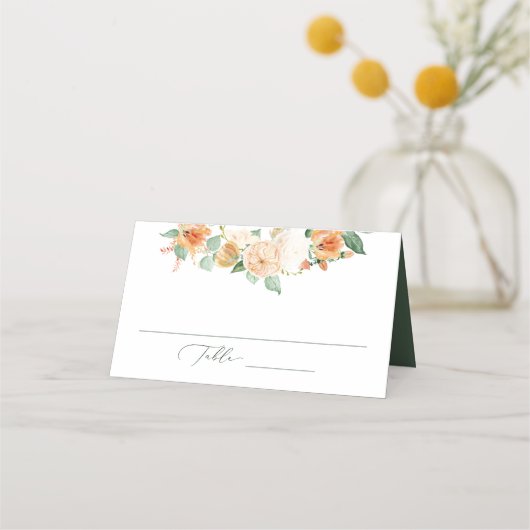 Carte De Placement Botanique Boho Neutral verdure Mariage floral (Devant)