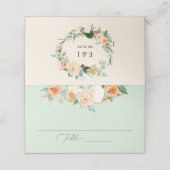 Carte De Placement Botanique Boho Sage Vert verdure Mariage floral (Extérieur déplié)
