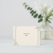 Carte de placement botanique d'olive avec numéro d (Debout devant)