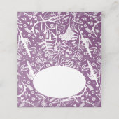 Carte De Placement Botanique florale moderne violet (Extérieur déplié)