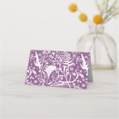 Carte De Placement Botanique florale moderne violet (Dos)