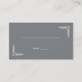 Carte De Placement Botanique Gris Élégant (Devant)