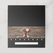 Carte De Placement Bottes Western Cowboy Floral Elegant Mason Jar (Extérieur déplié)