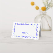 Carte De Placement Boucles Messy Doodle Bat mitzvah de bar fait main (Devant)