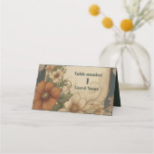 Carte De Placement Bougainvilliers vintages Mariage Art nouveau (Devant)