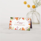 Carte De Placement Bounty d'automne | Thanksgiving (Dos)